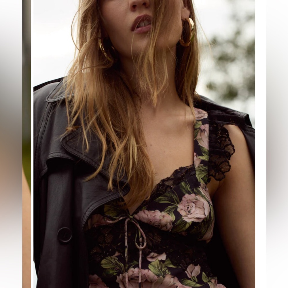 NWT For Love & Lemons Fallen Rose Maxi Dress - Picture 5 of 6